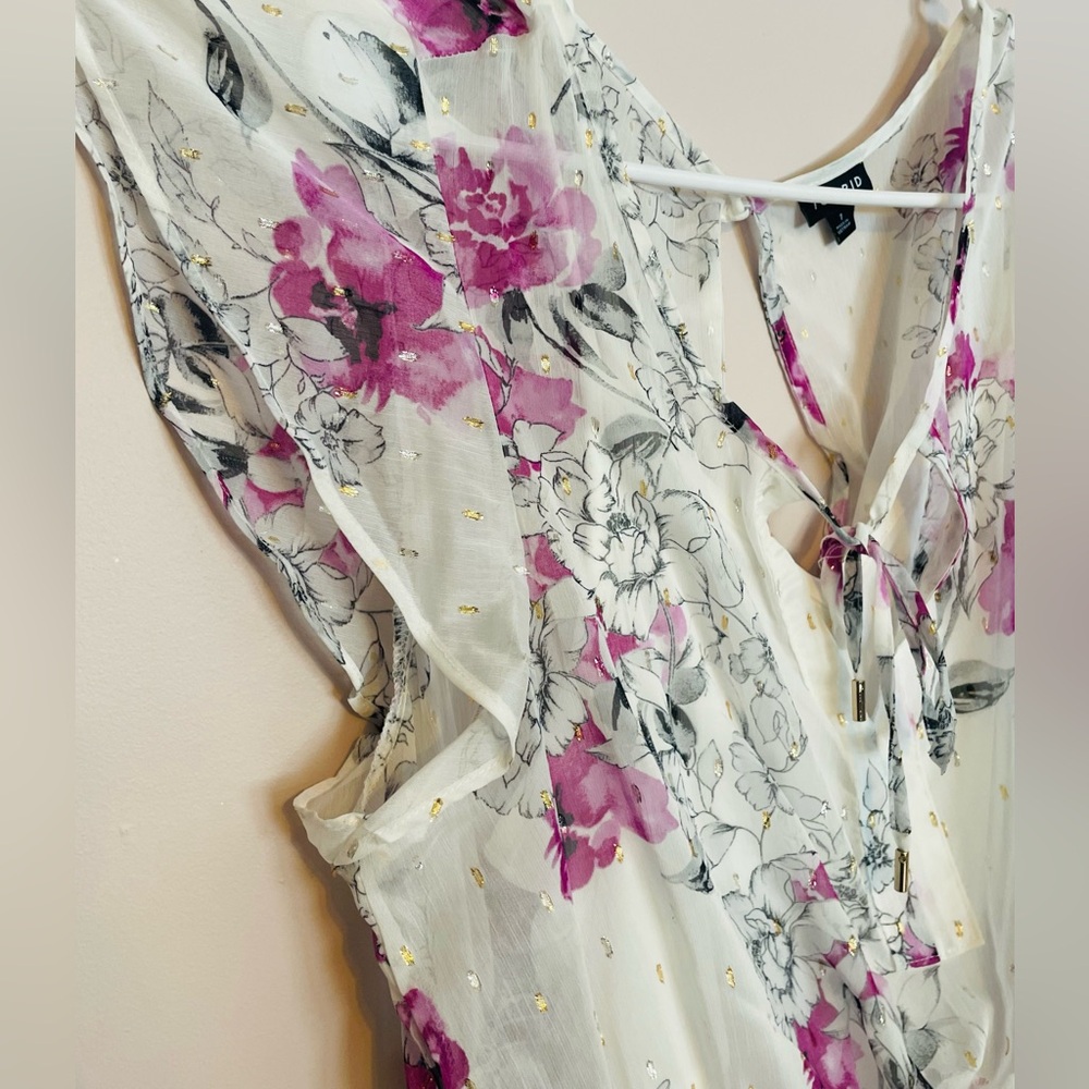 Torrid Floral Maxi Dress - Pink and Cream - Picture 7 of 16